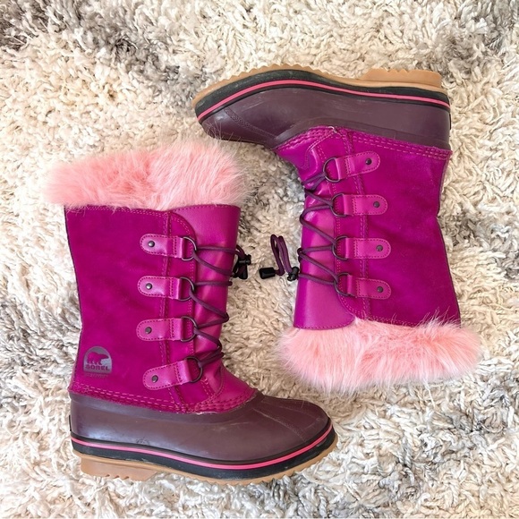 Sorel Joan of Arctic Youth Pink Winter Boots - Picture 1 of 12